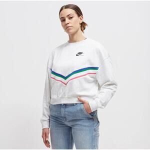 Nike NSW Heritage Crewneck Fleece Cropped Sweatshirt Size S
